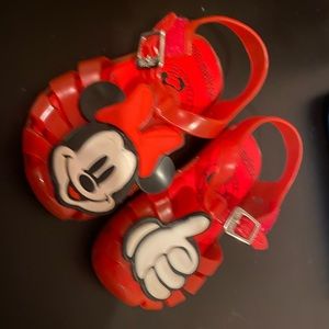 Mini Melissa Minnie Mouse jelly sandals size 7